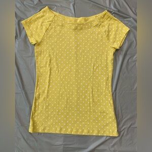 Lauren Ralph Lauren women’s yellow polka dot short sleeve shirt